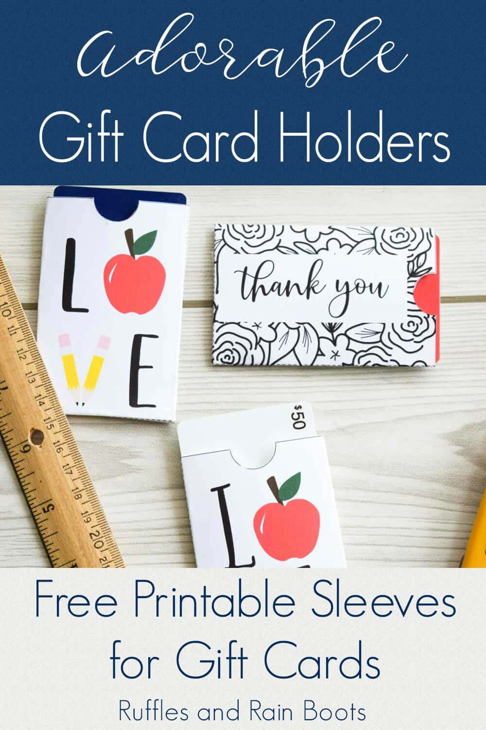 Free Teacher Appreciation Gift Card Holders in Teacher Gift Card Holder Free Printable