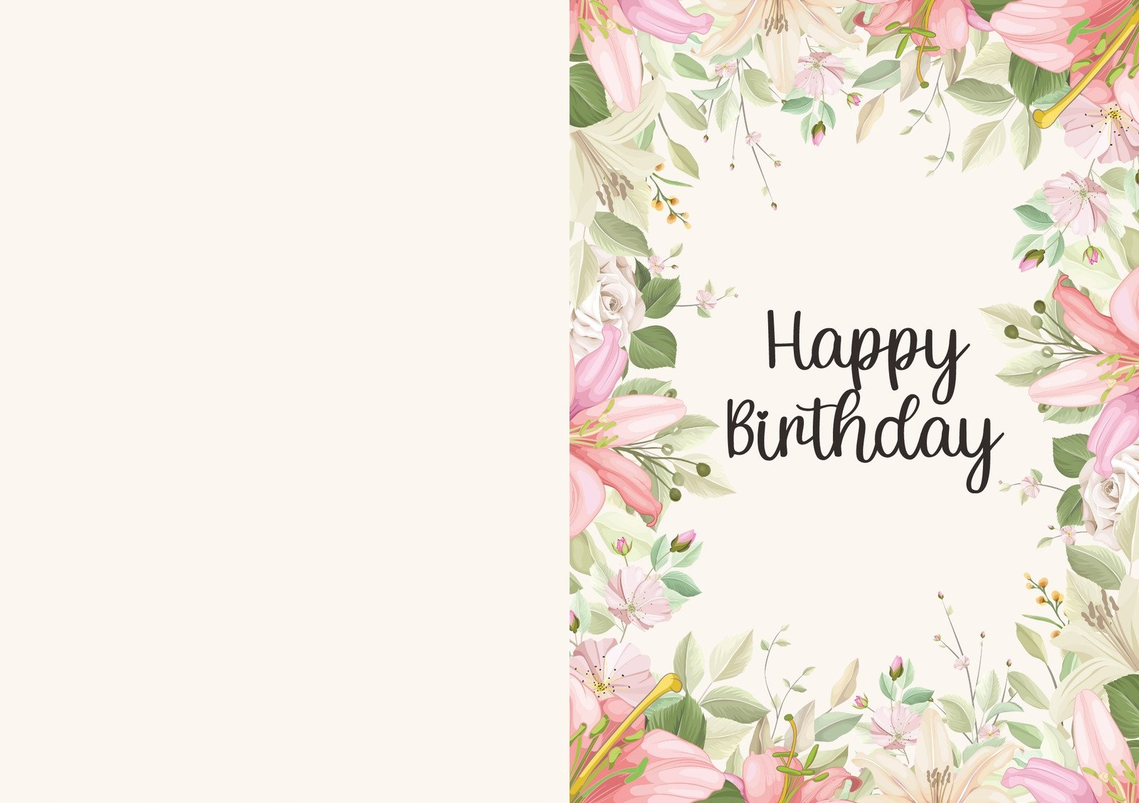 Free To Personalize Folded Birthday Card Templates | Canva for Foldable Free Printable Birthday Card