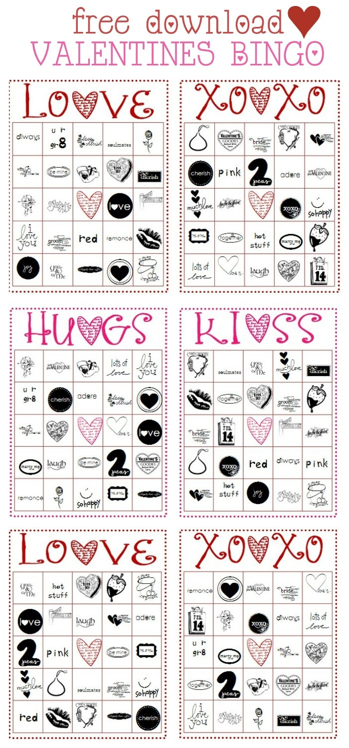 Free Valentines Bingo Cards – Let&amp;#039;S Diy It All – With Kritsyn Merkley with Free Printable Valentine Bingo Cards