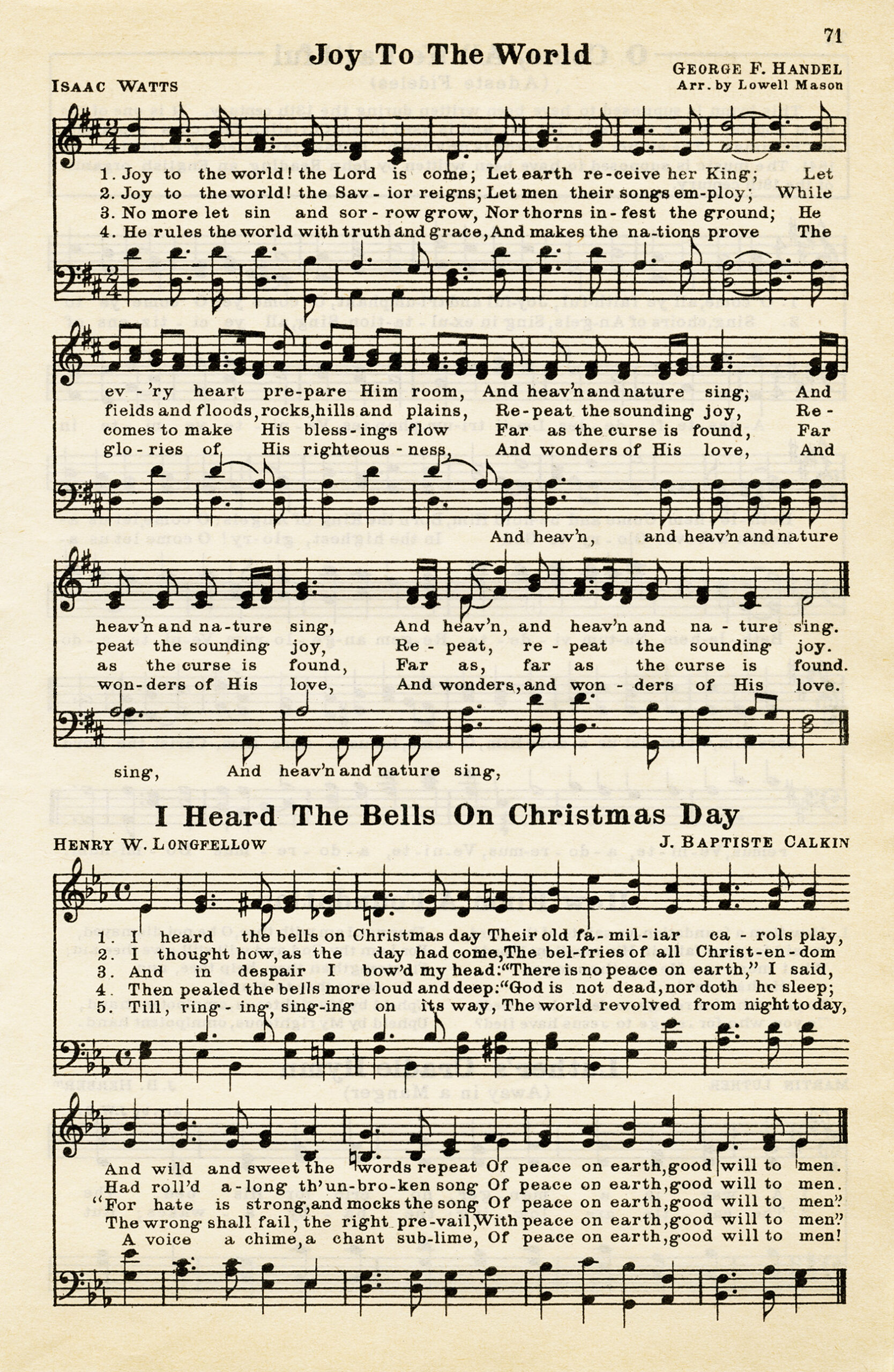 Free Vintage Image ~ Christmas Hymns - The Old Design Shop throughout Old Free Printable Vintage Christmas Sheet Music