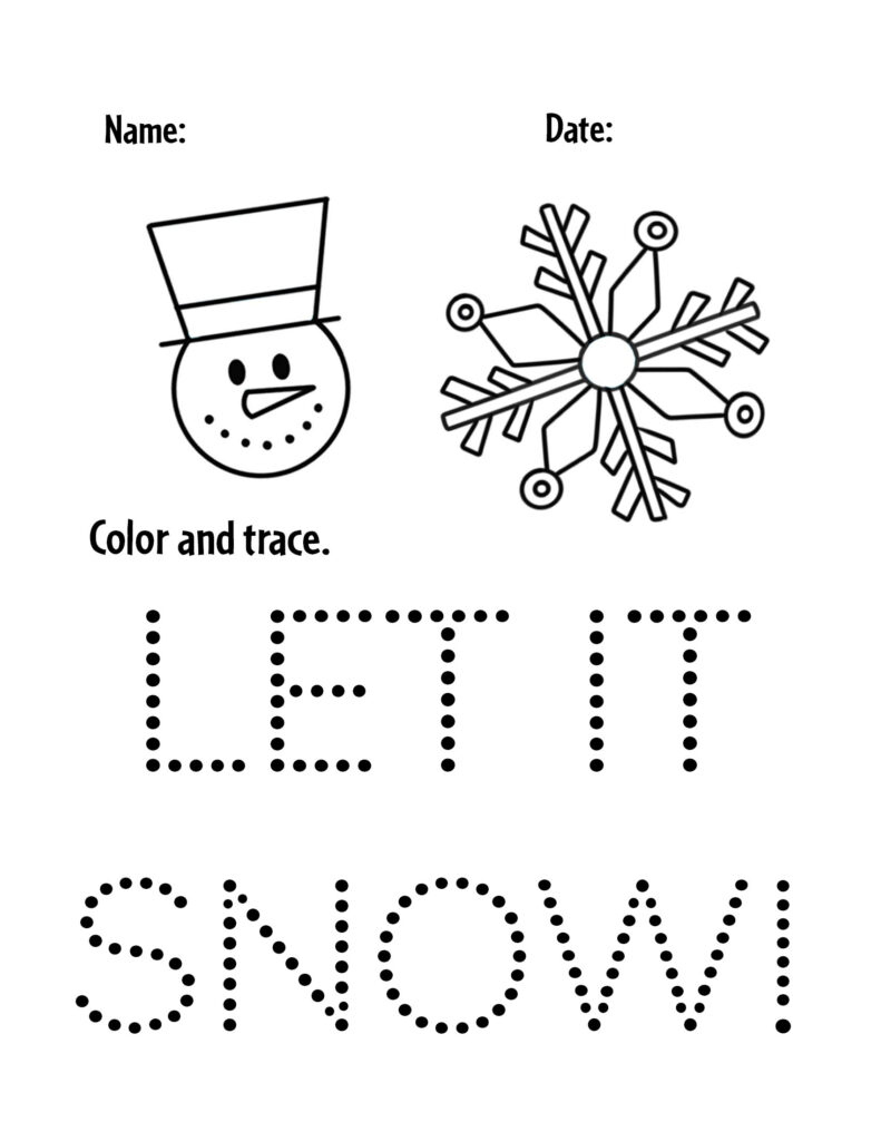 Free Winter Worksheets For Preschool! ⋆ The Hollydog Blog inside Free Printable Winter Worksheets For Kindergarten