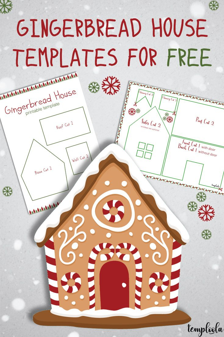 Gingerbread House Templates For Free | Temploola within Large Gingerbread House Template Printable