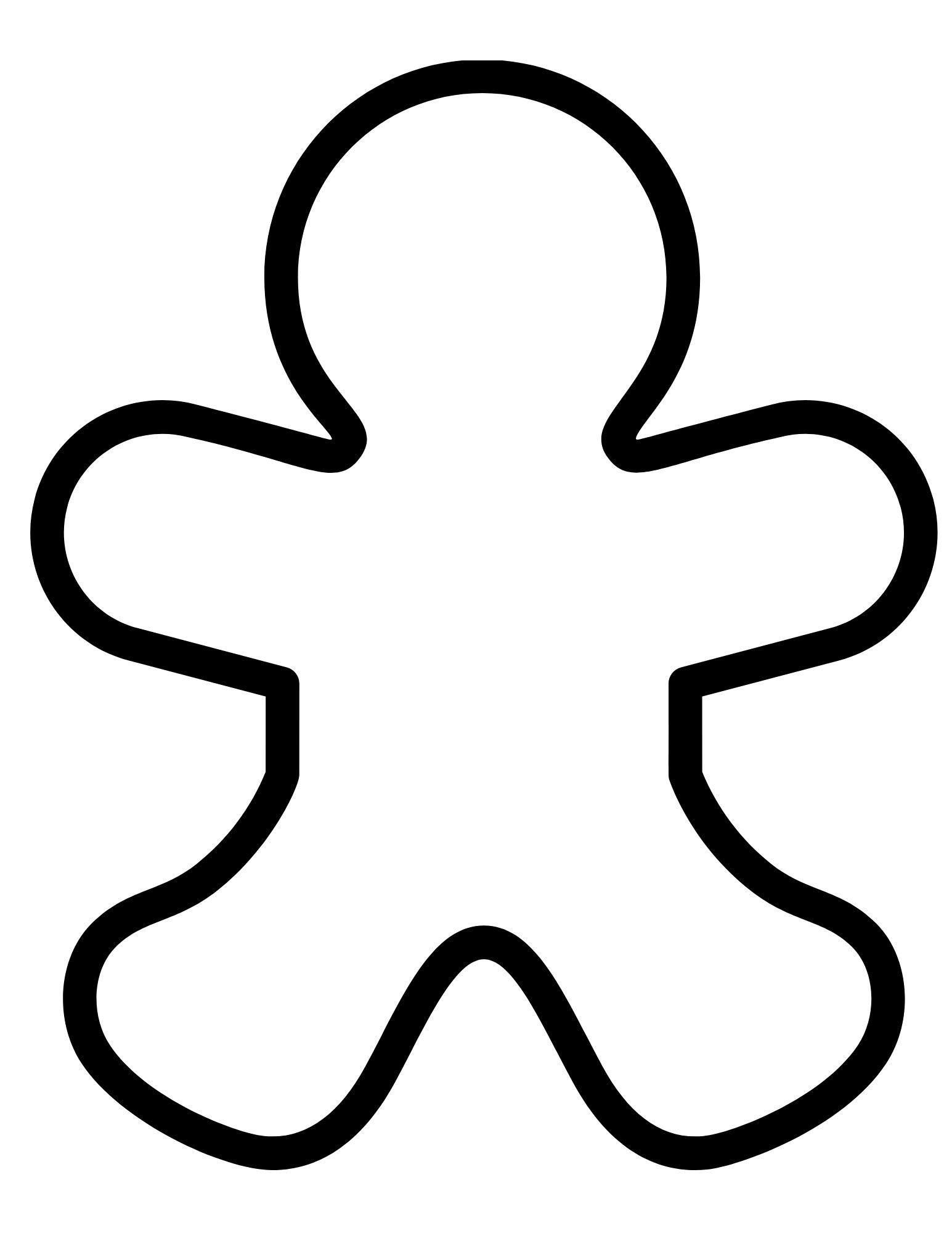 Gingerbread Man Shape Printable - Landing Page within Printable Outline of Gingerbread Man
