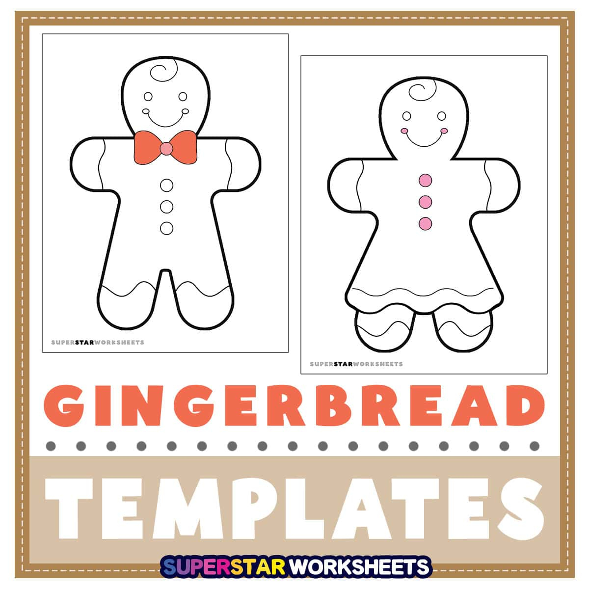 Gingerbread Man Template (Free Printables) - Superstar Worksheets with regard to Patterns For Gingerbread Man Printable
