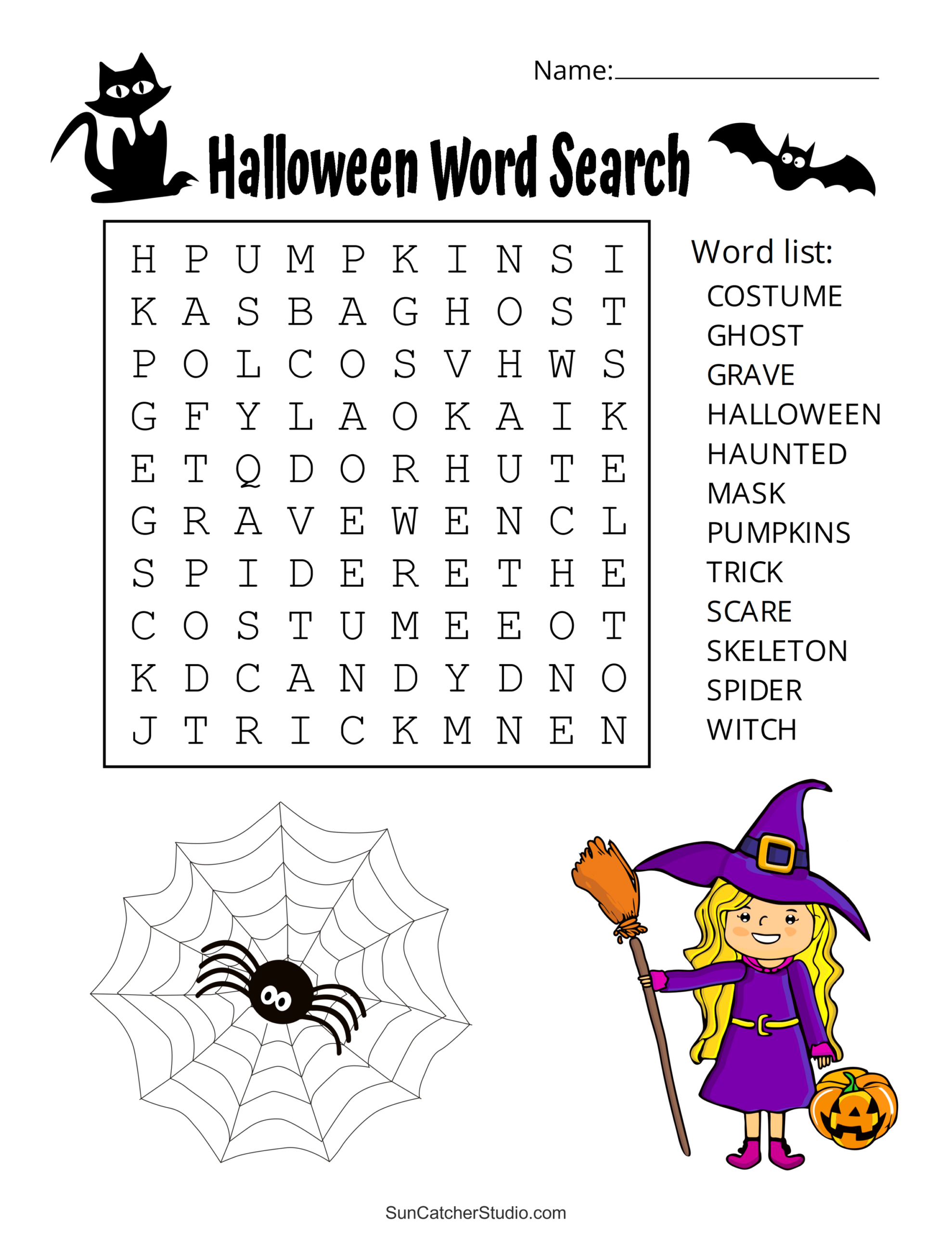 Halloween Word Search (Free Printable Puzzles) – Free Printables regarding Halloween Word Search Puzzles Free Printable