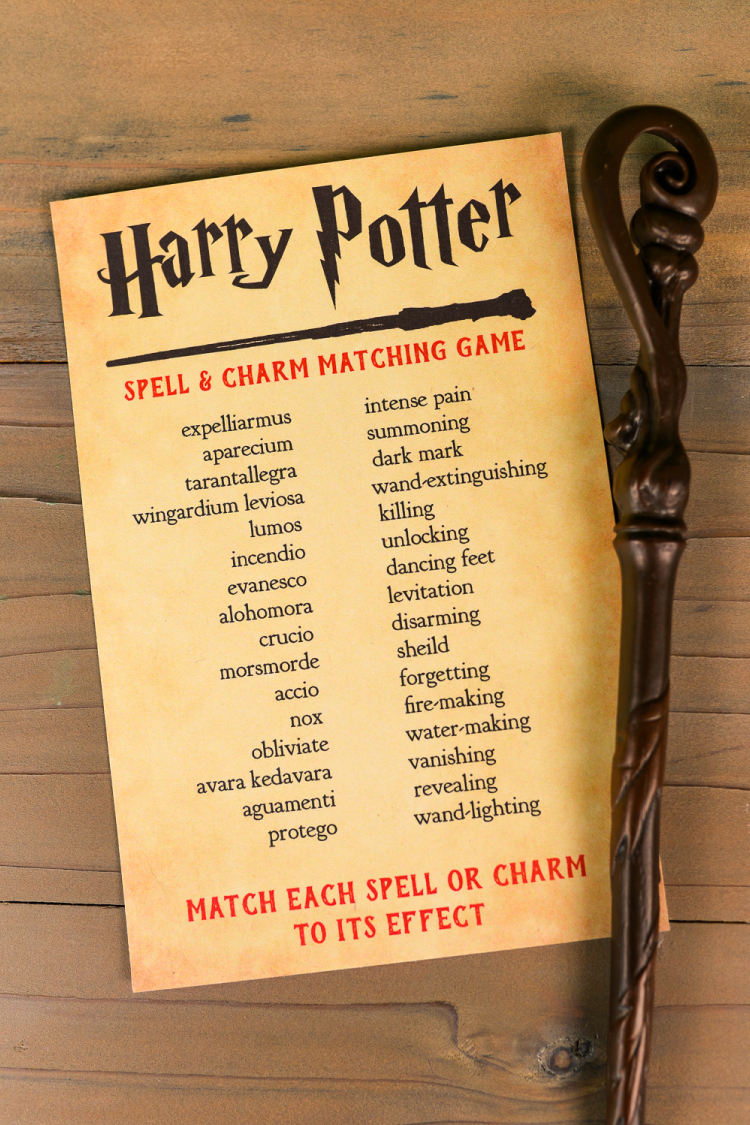Happy Harry Potter Days 10 - Rae Gun Ramblings intended for List Of Harry Potter Spells Printable