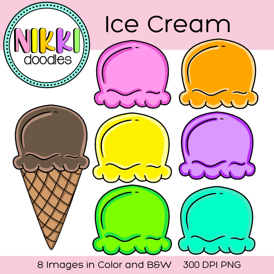 Ice Cream Clip Art, Cone, Scoops, Dessert, Ice Cream Party Clipart within Printable Ice Cream Scoop Clipart