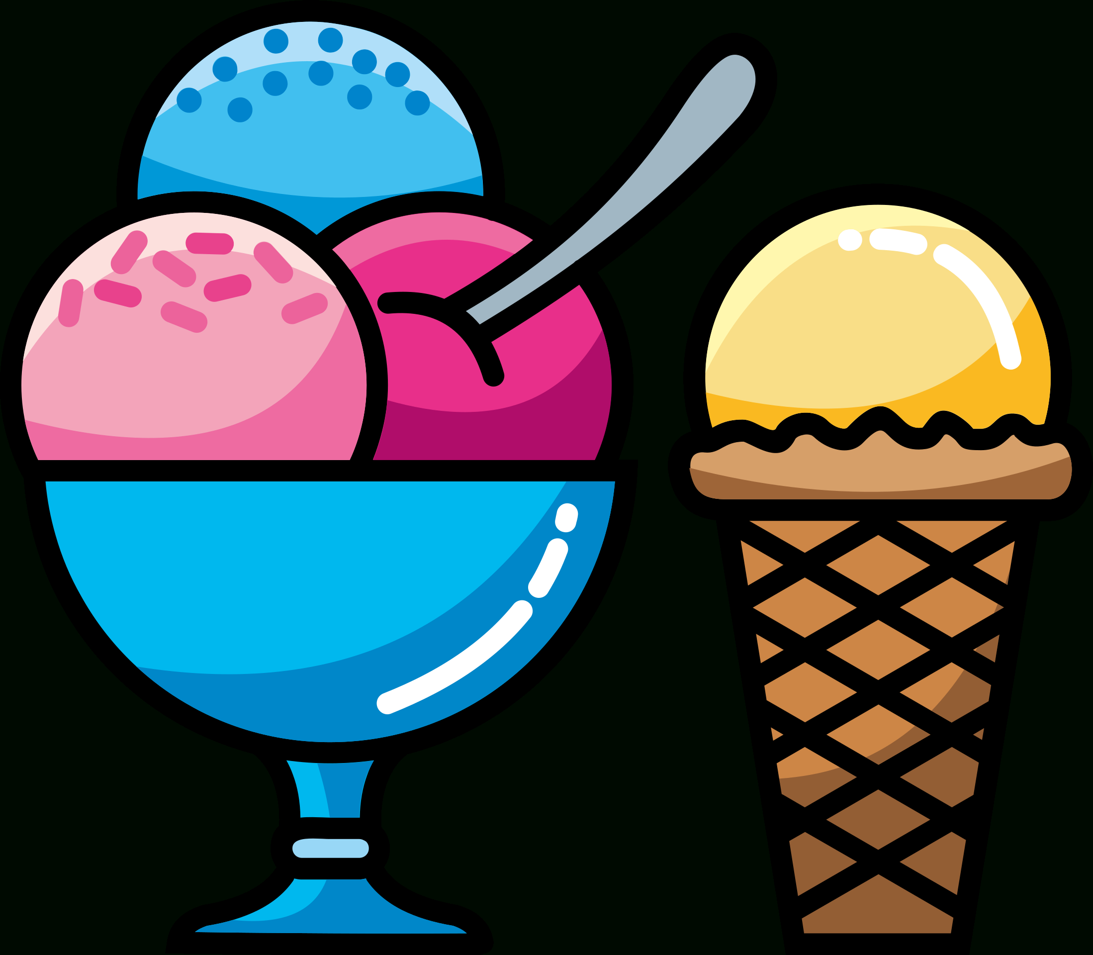 Ice Cream Scoop - Free Vector Clipart Images On Creazilla within Printable Ice Cream Scoop Clipart