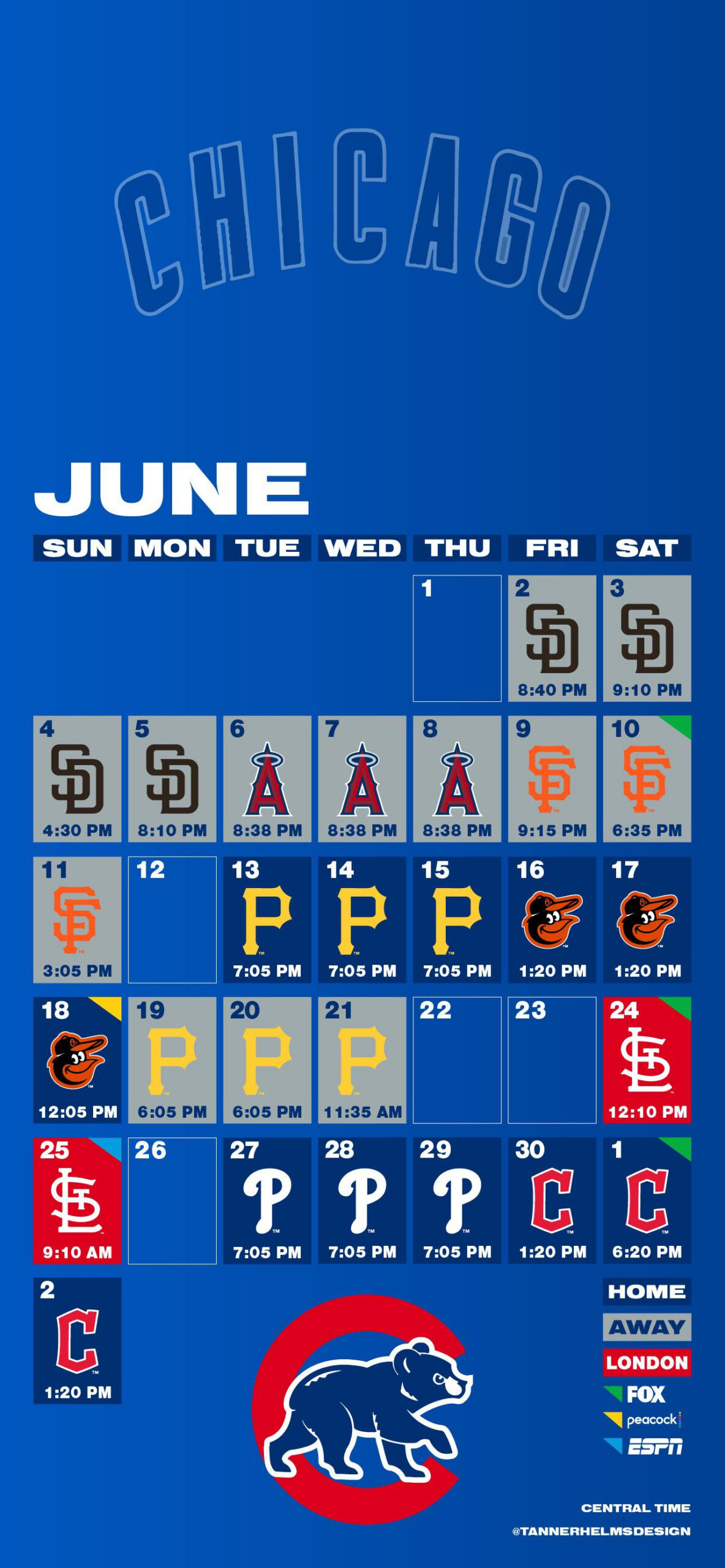 I'M Back With Another Schedule Wallpaper For June, Enjoy! : R/Chicubs inside Chicago Cubs Schedule 2021 Printable