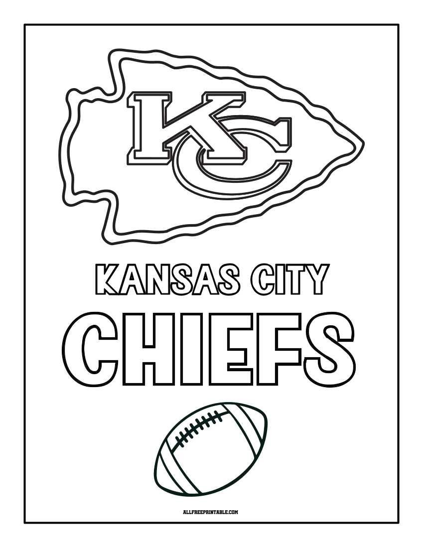 Kansas City Chiefs Logo Coloring Page – Free Printable pertaining to Kansas City Chiefs Free Printables