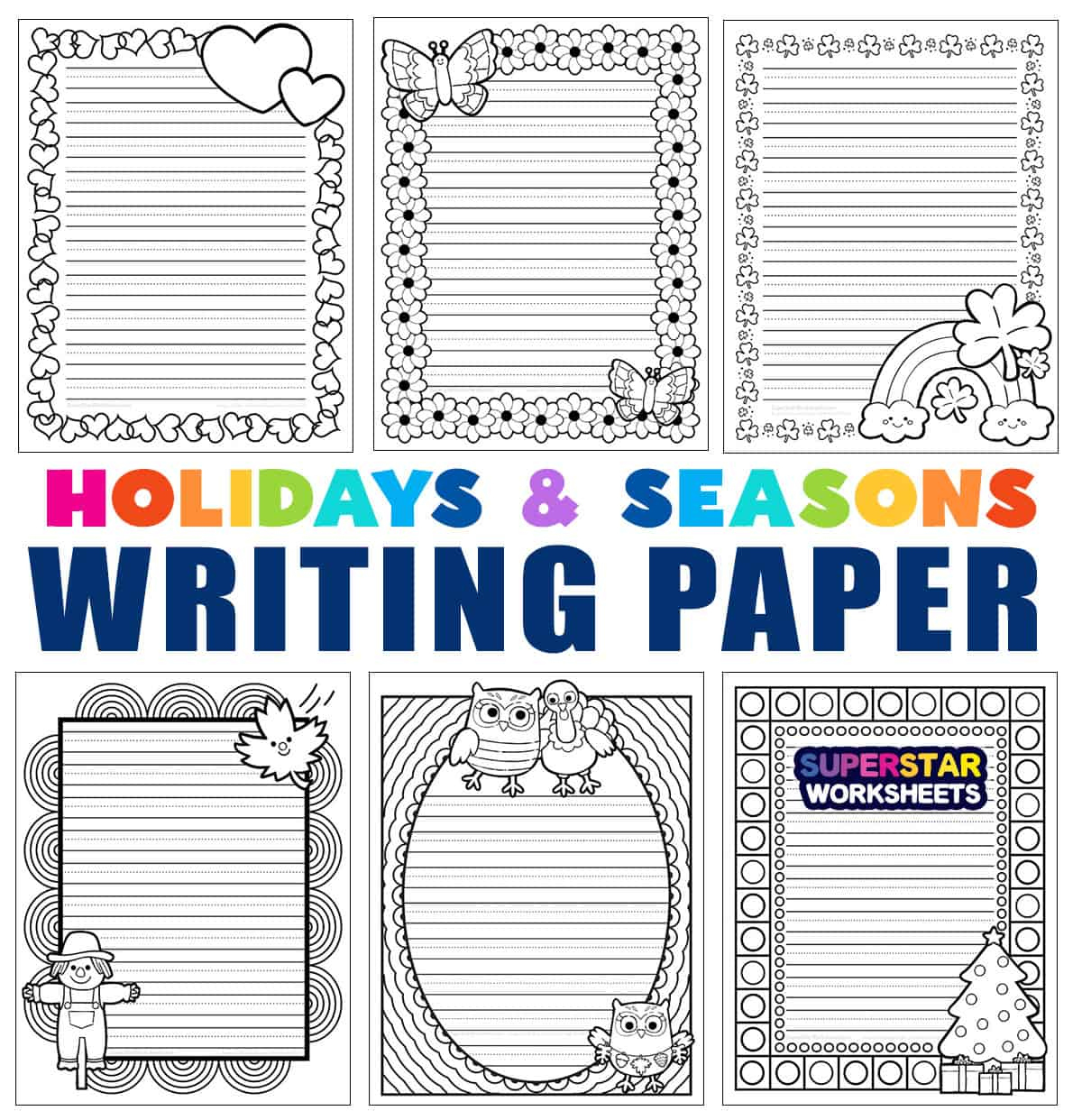 Kindergarten Writing Paper - Superstar Worksheets with Kindergarten Lined Paper Printable Free Download