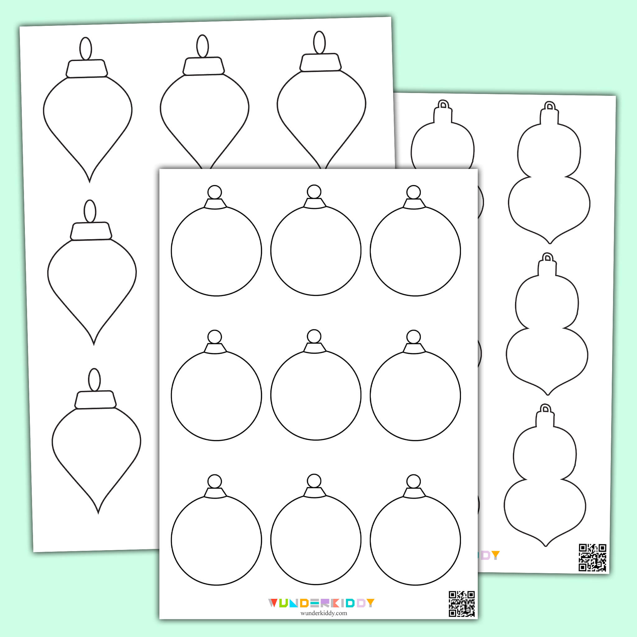 Kostenlose Malvorlage Für Weihnachtsbaumschmuck Als Pdf with Free Printable Templates Christmas Ornaments