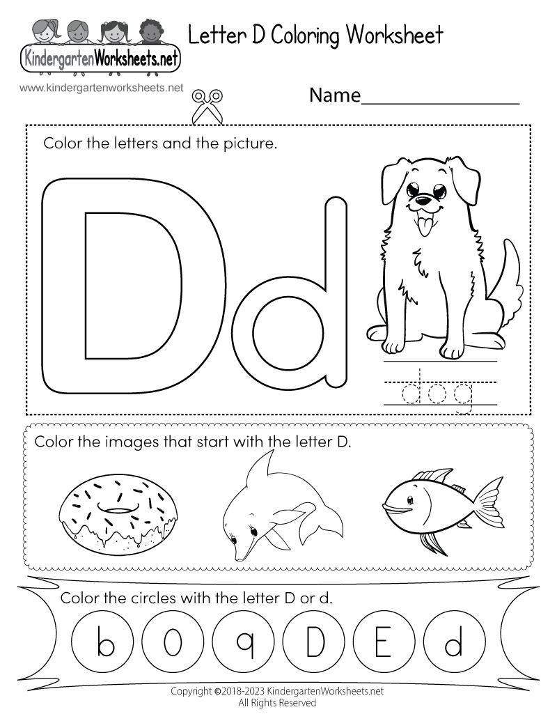 Letter D Coloring Worksheet - Free Printable, Digital, & Pdf with regard to Letter D Worksheets Free Printables