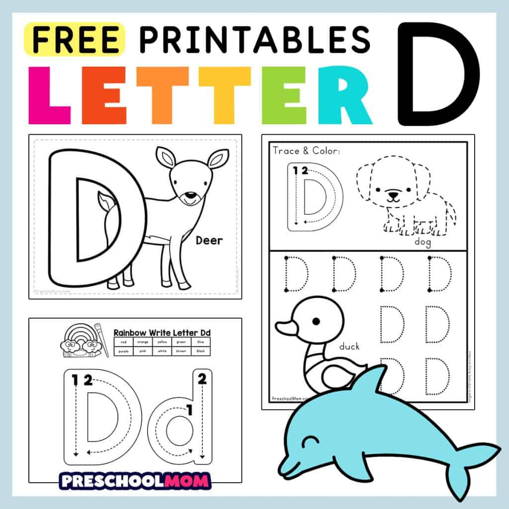 Letter D Preschool Printables - Preschool Mom intended for Letter D Worksheets Free Printables