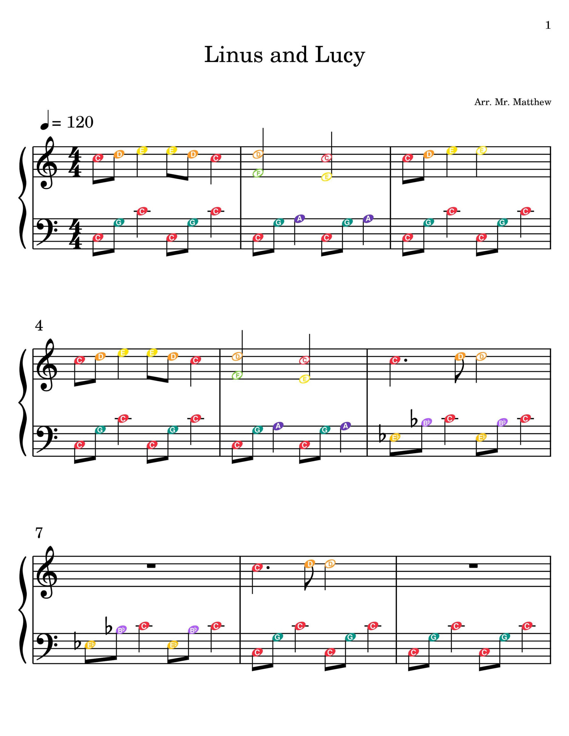 Linus And Lucy - Etsy Israel with regard to Linus and Lucy Piano Sheet Music Free Printable
