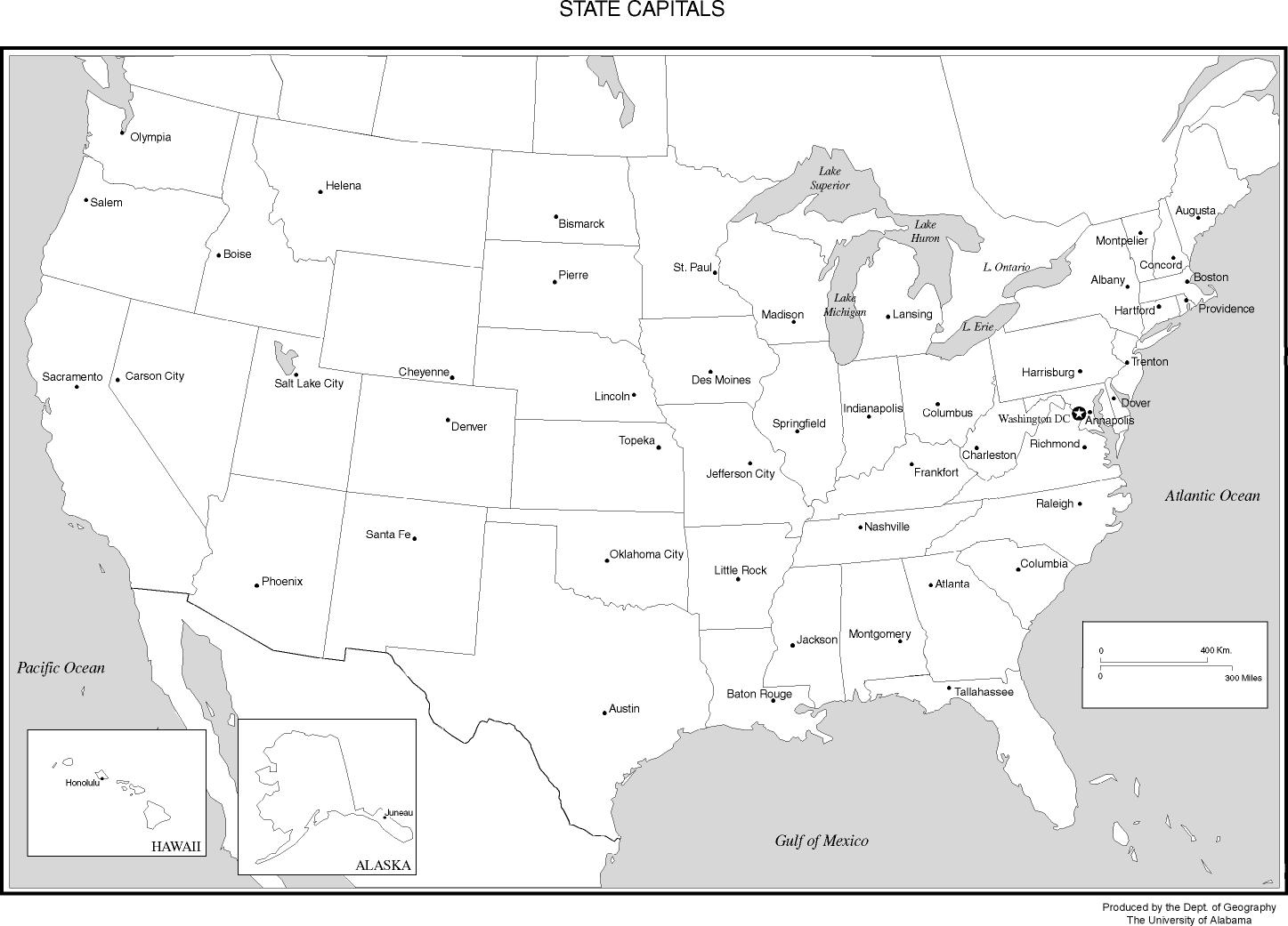 Maps Of The United States with regard to Map of USA with Cities Printable