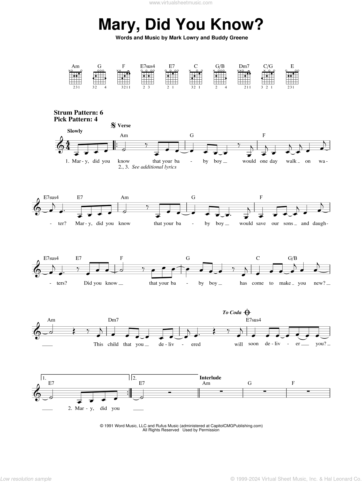 Mary, Did You Know? Sheet Music (Easy) For Guitar Solo (Chords) throughout Mary Did You Know Sheet Music Free Printable