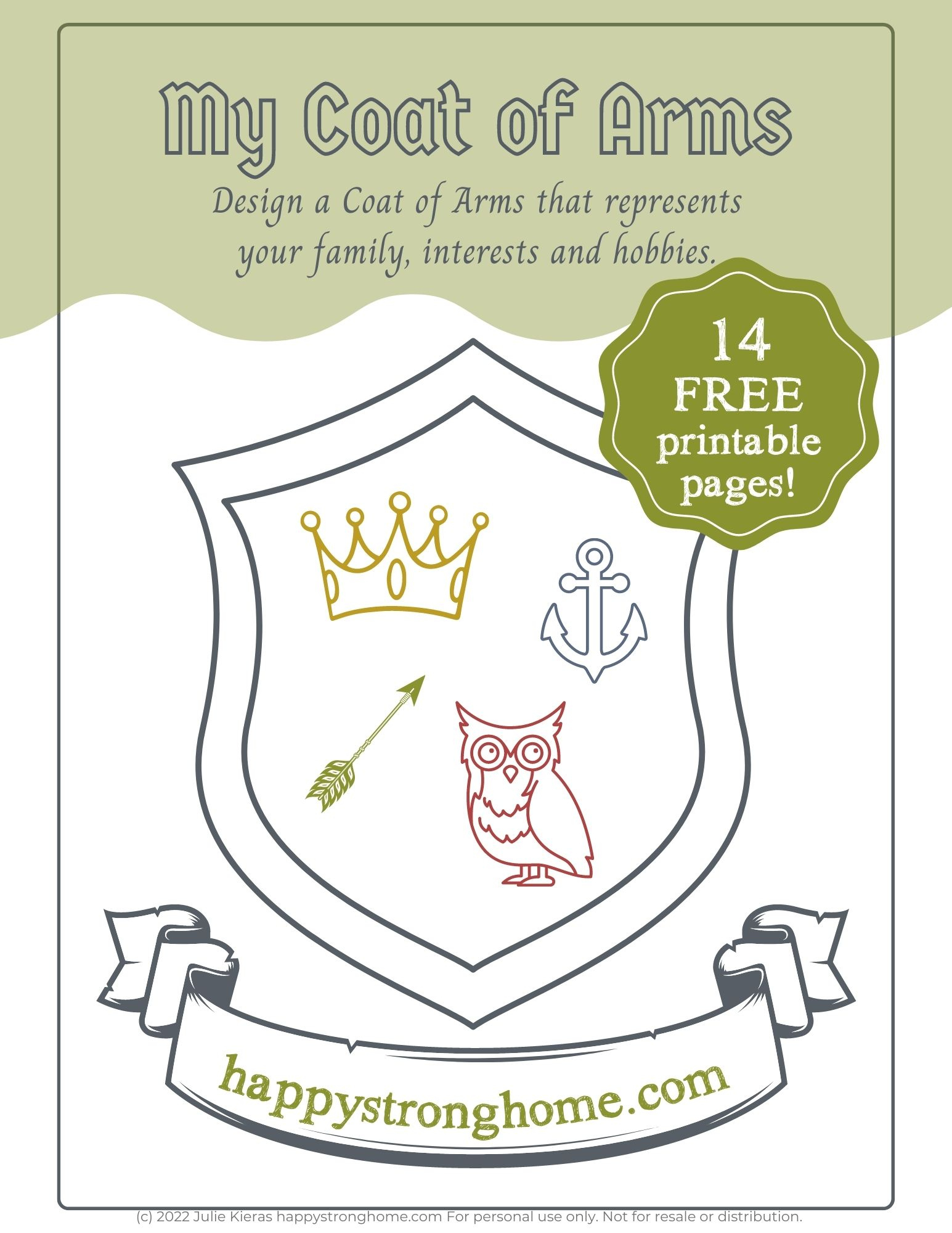 Medieval Times Fun: Create A Coat Of Arms Activity - Free in Coat Of Arms Symbols Printable