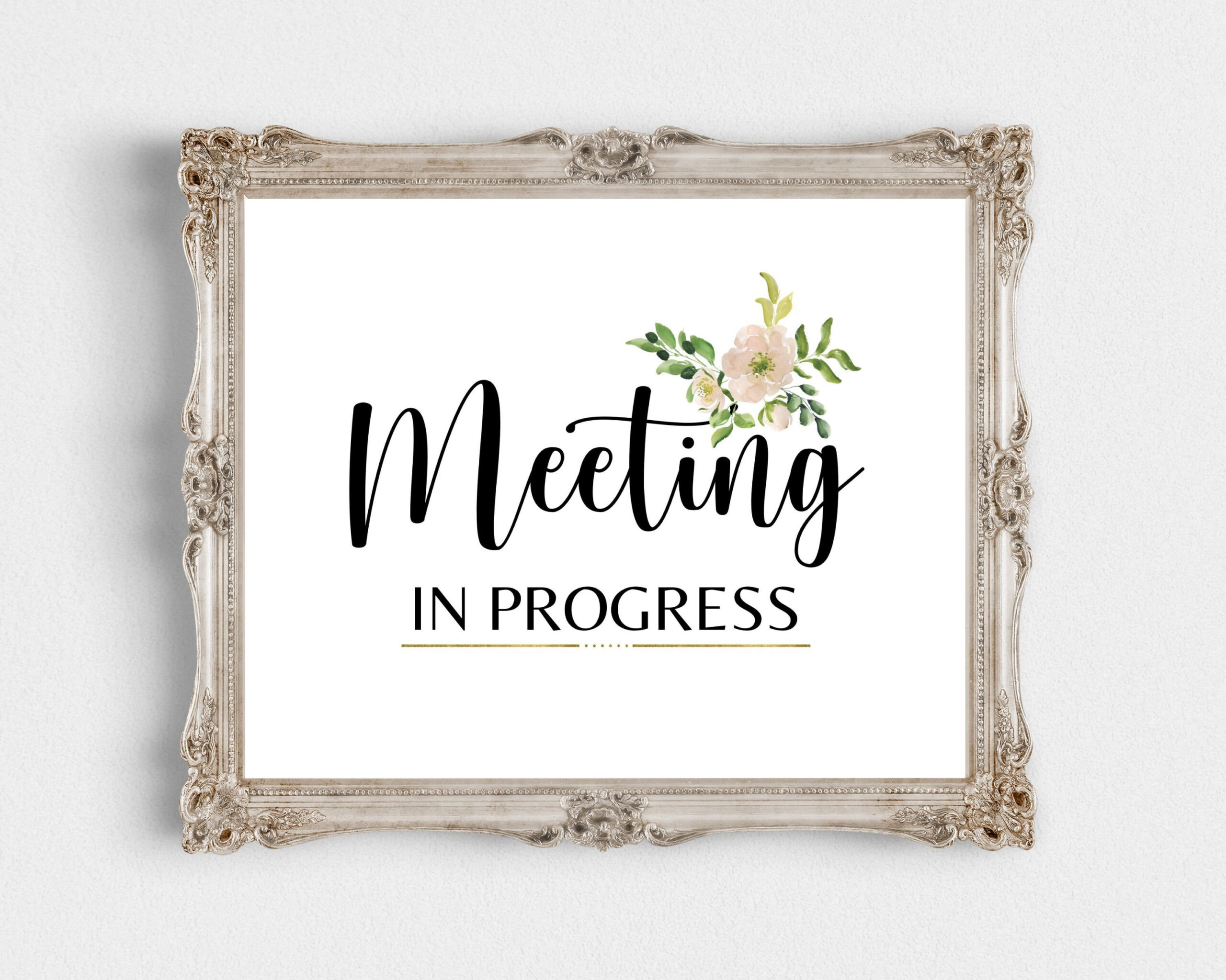 Meeting In Progress Sign Printable - Etsy inside Cute Meeting in Progress Sign Printable Free