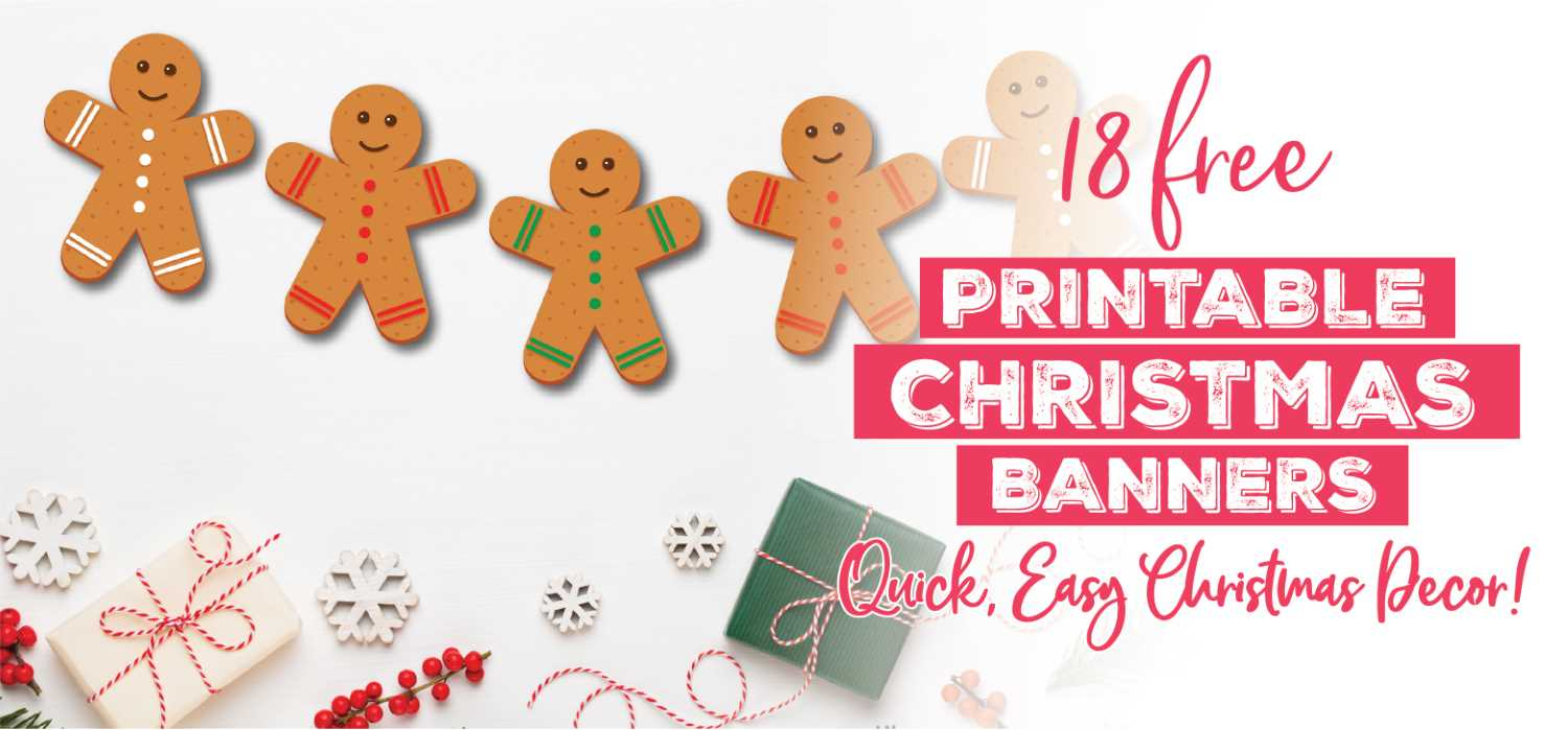 Merry Christmas Banners - 18 Awesome Styles To Print &amp;amp; Decorate intended for Merry Christmas Printable Banner Free