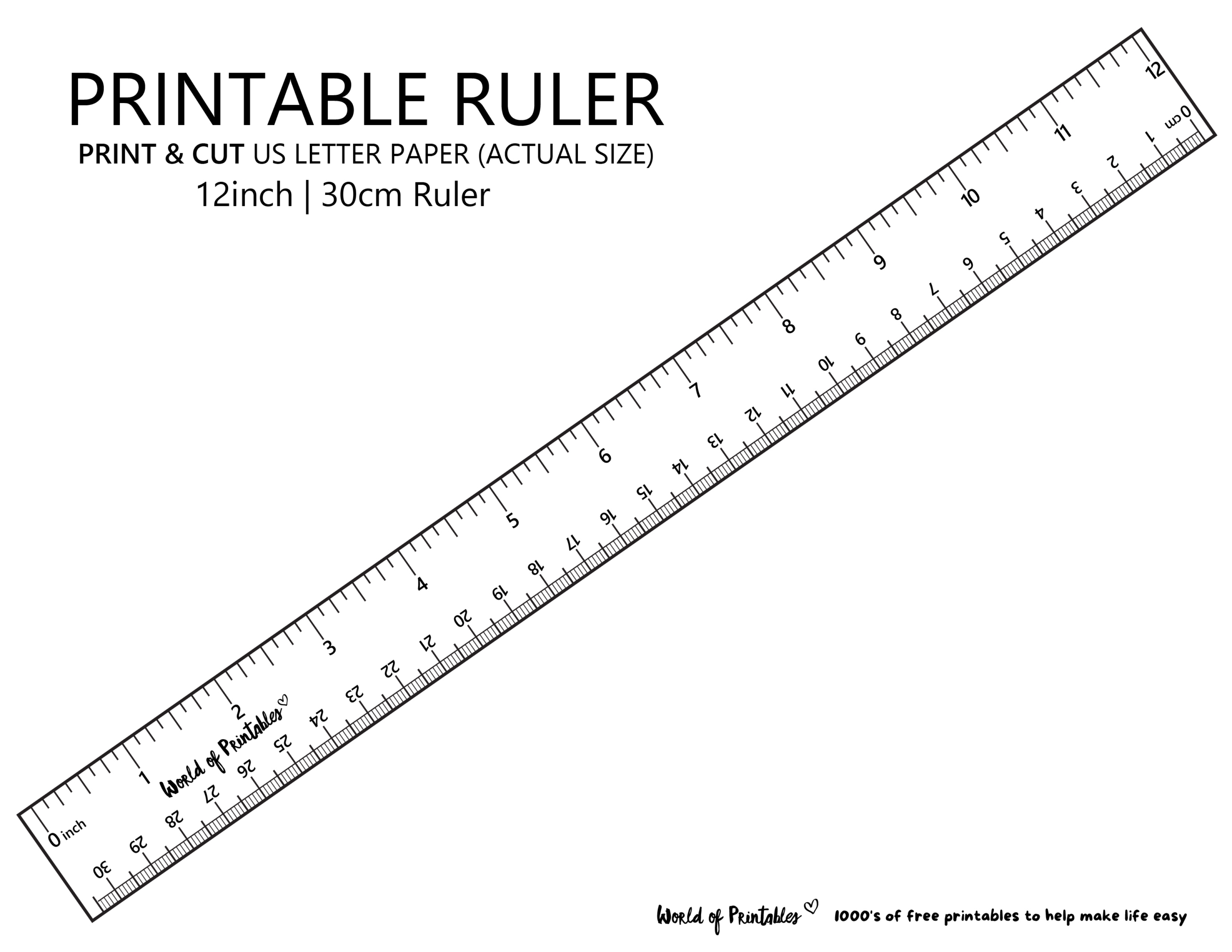 Metric Printable Ruler - Printable Party Favors intended for Printable Ruler in Inches and Centimeters