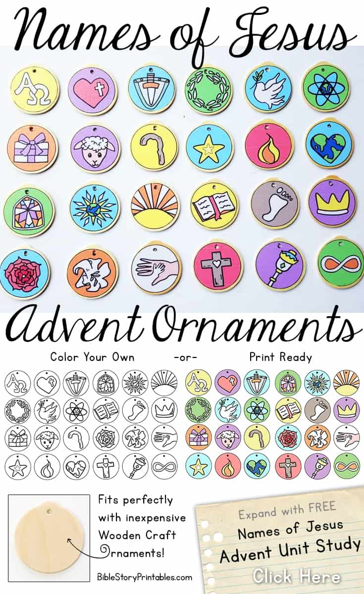 Names Of Jesus Advent - The Crafty Classroom within Names Of Jesus Printable Ornaments