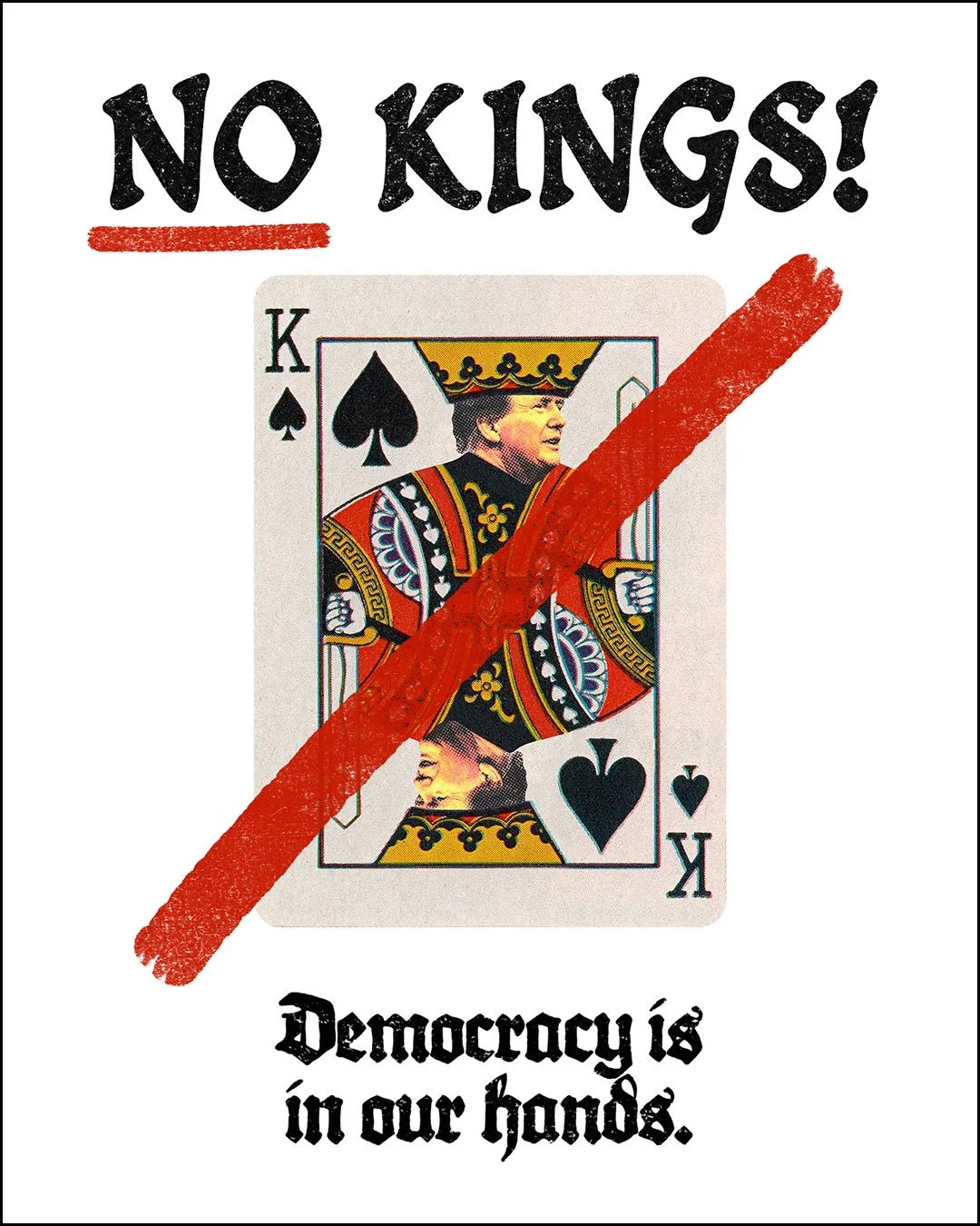 No Kings Downloadable Protest Art — Julia Walck regarding No Kings Protest Signs Printable
