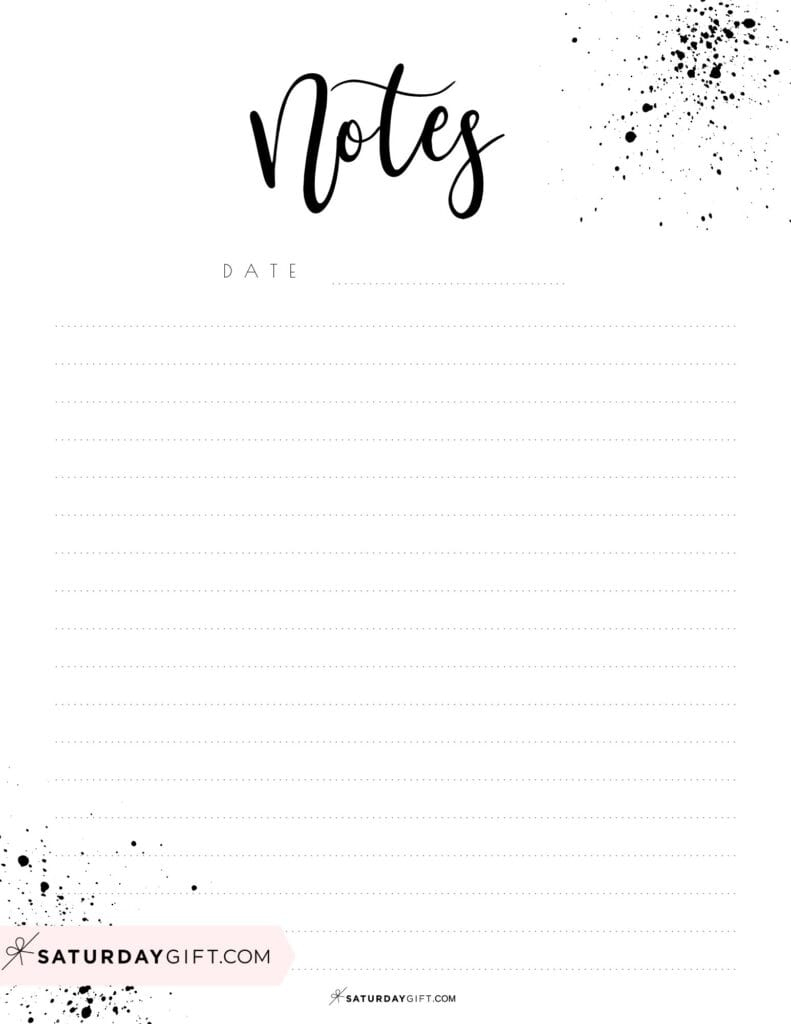 Note Pages - 43 Cute & Free Printable Note Paper Templates regarding Cute Printable Notebook Paper