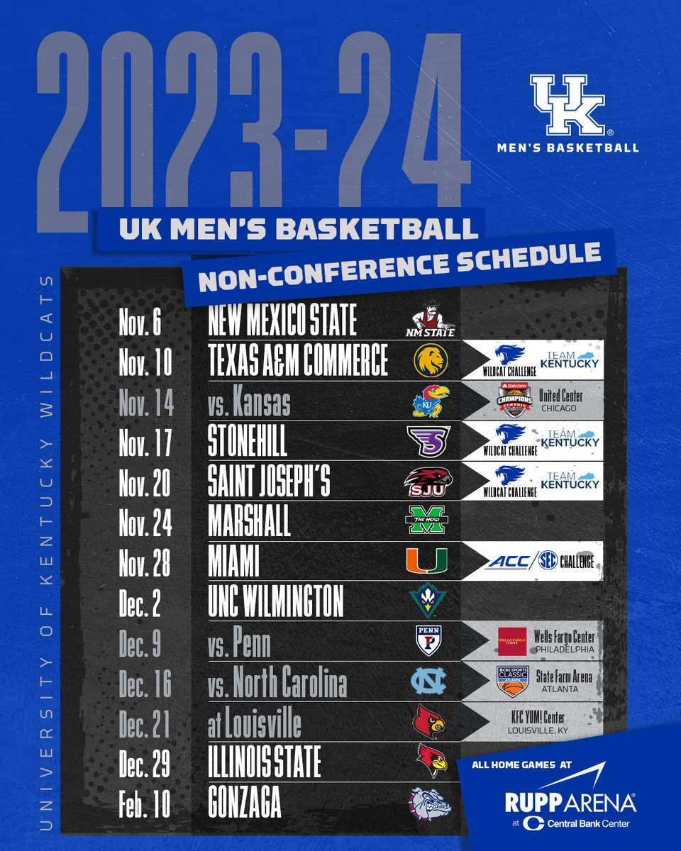 Officially Official. Our 2023-24 Nonconference Schedule ⬇️ inside Ku Men&amp;amp;#039;s Basketball Printable Schedule