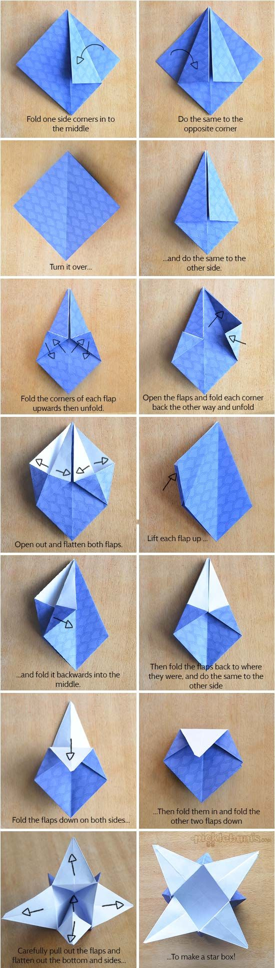 Origami Star Boxes With Printable Origami Paper for Origami Lucky Star Instructions Printable