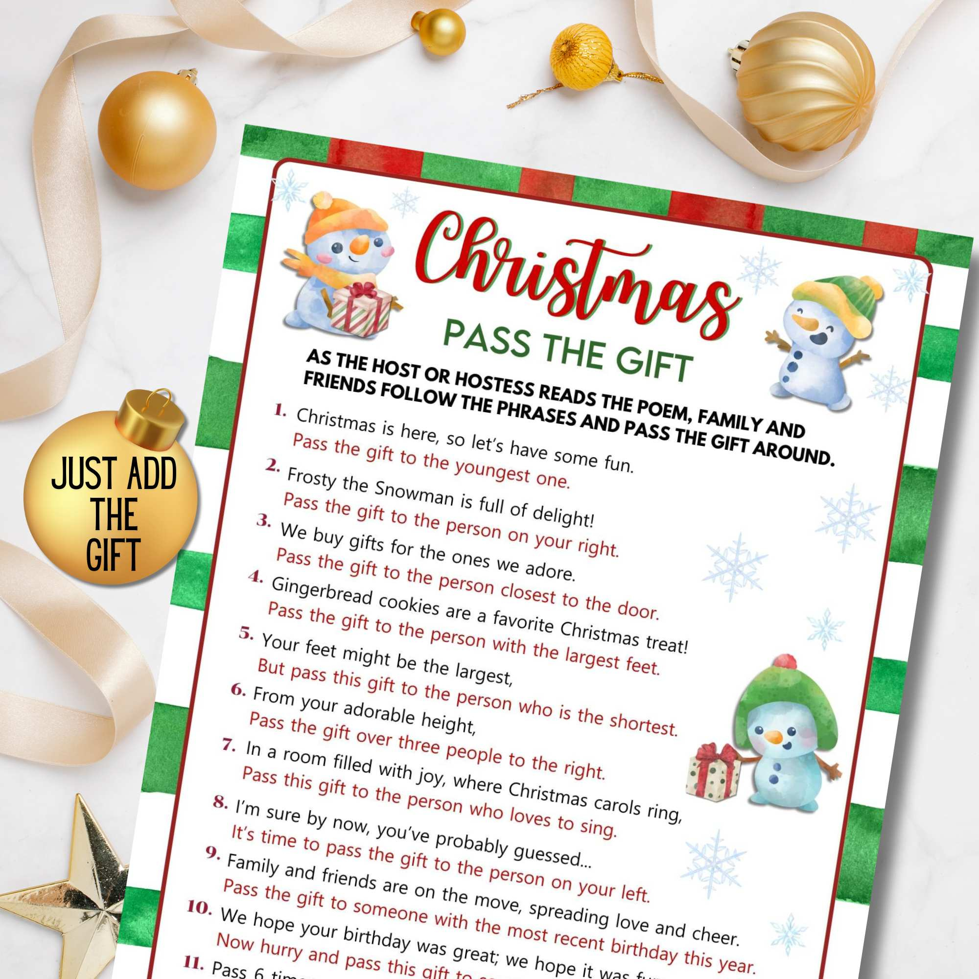 Pass The Gift Christmas Game | Lightly Sketched with regard to Pass The Present Game Printable