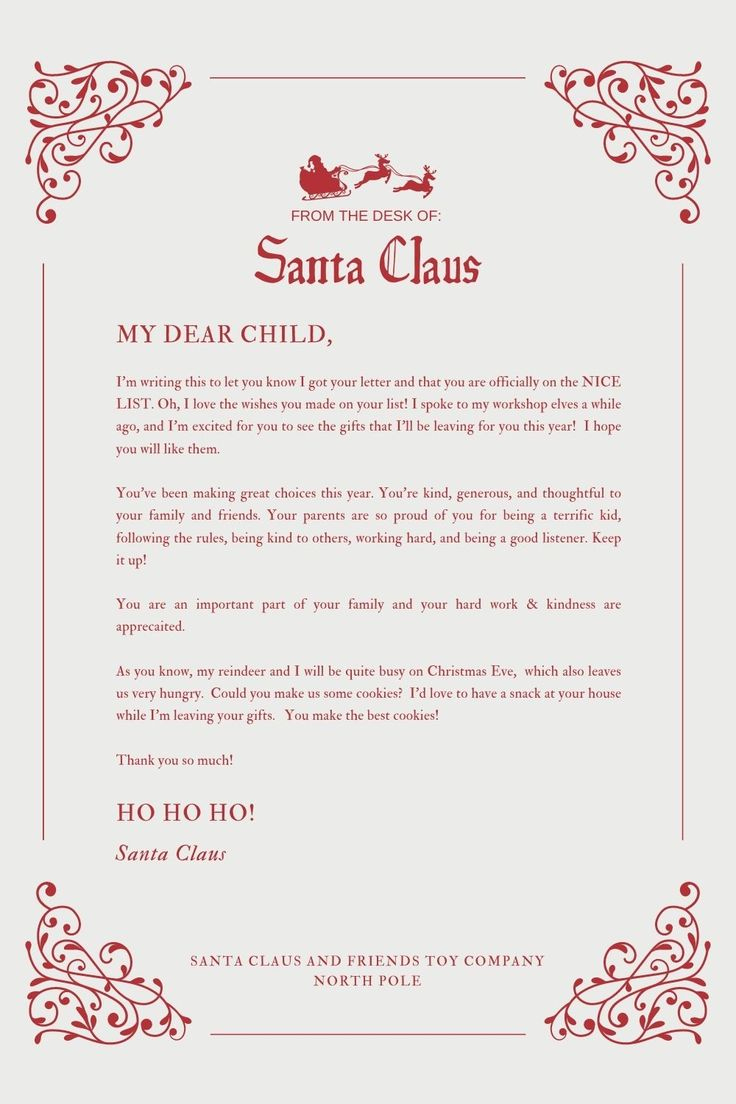 Pinlauren Johnson On Seasons In 2025 | Santa Letter Template with Free Letter From Santa Printable Template