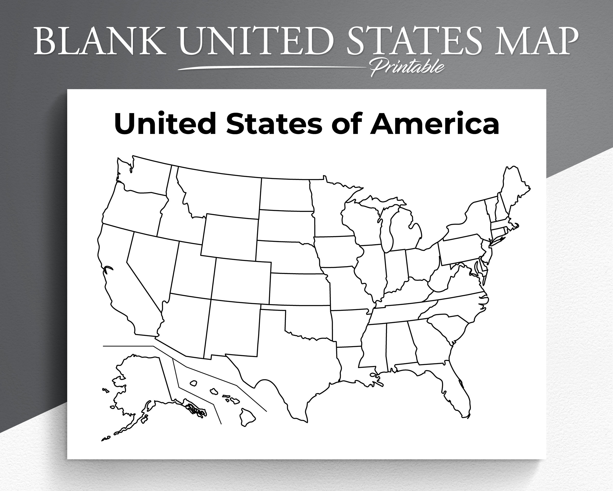 Printable Blank Us Map. Educational Map For Kids. Usa Coloring inside Printable Blank Map Of Us