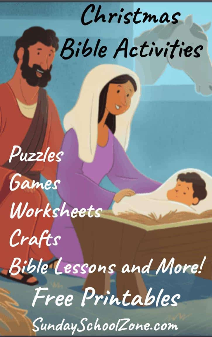 Printable Christmas Bible Activities On Sunday School Zone intended for Printable Christmas Story From the Bible