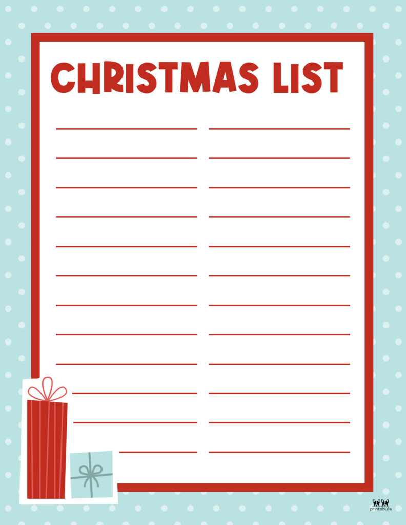 Printable Christmas Lists - 50 Free Printables | Printabulls throughout Printable My Christmas Wish List