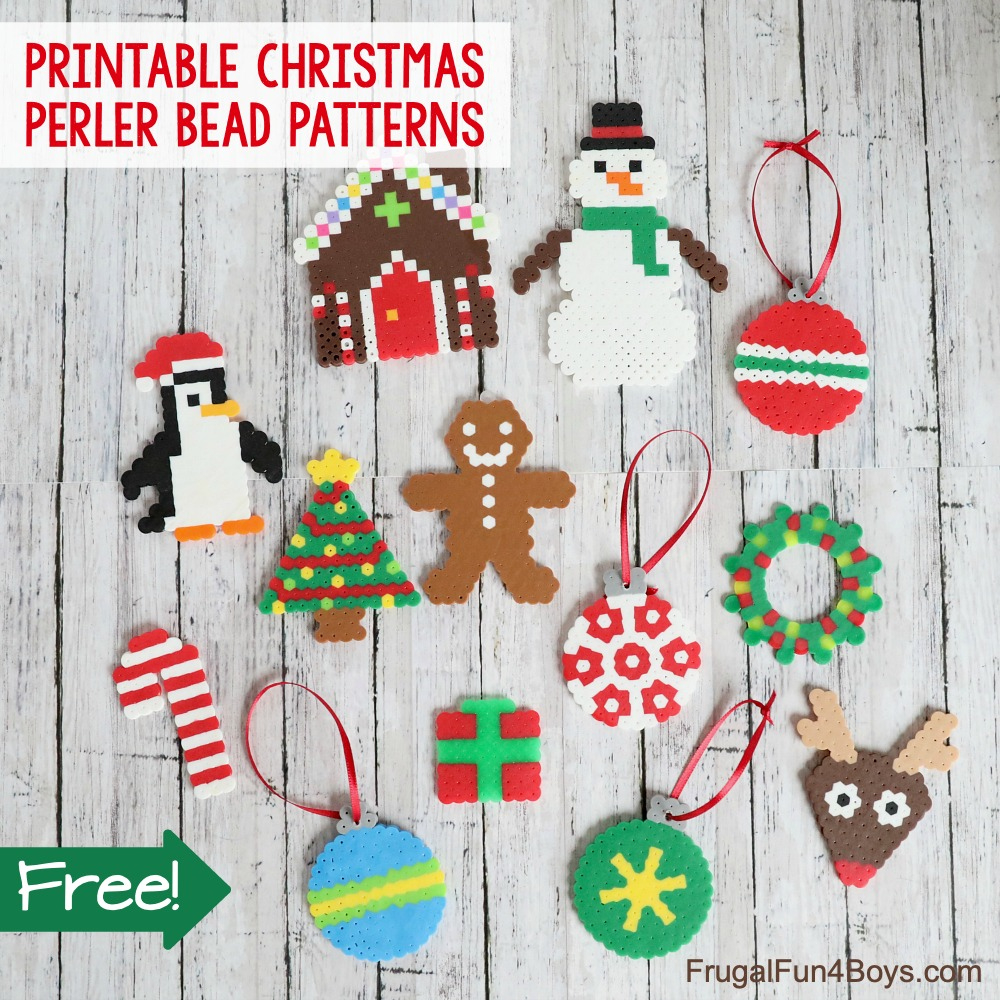 Printable Christmas Perler Bead Patterns - Frugal Fun For Boys And in Perler Bead Christmas Patterns Printable