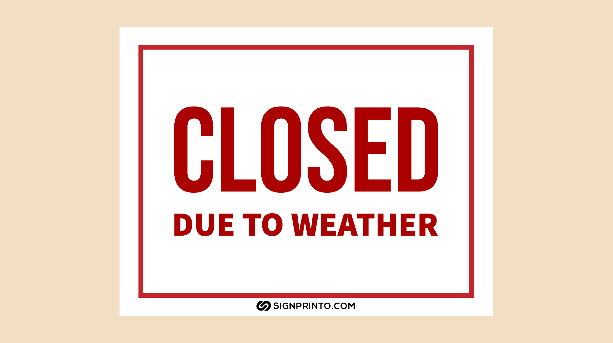 Printable Closed Due To Weather Sign [Free Pdf] pertaining to Closed Due to Inclement Weather Sign Printable