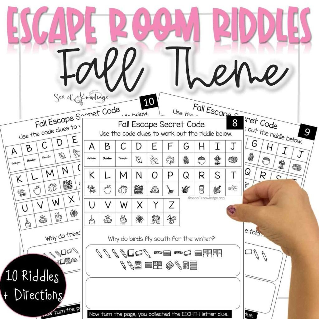 Printable Escape Rooms: Fall Riddles With Secret Codes with Free Printable Escape Room For Adults