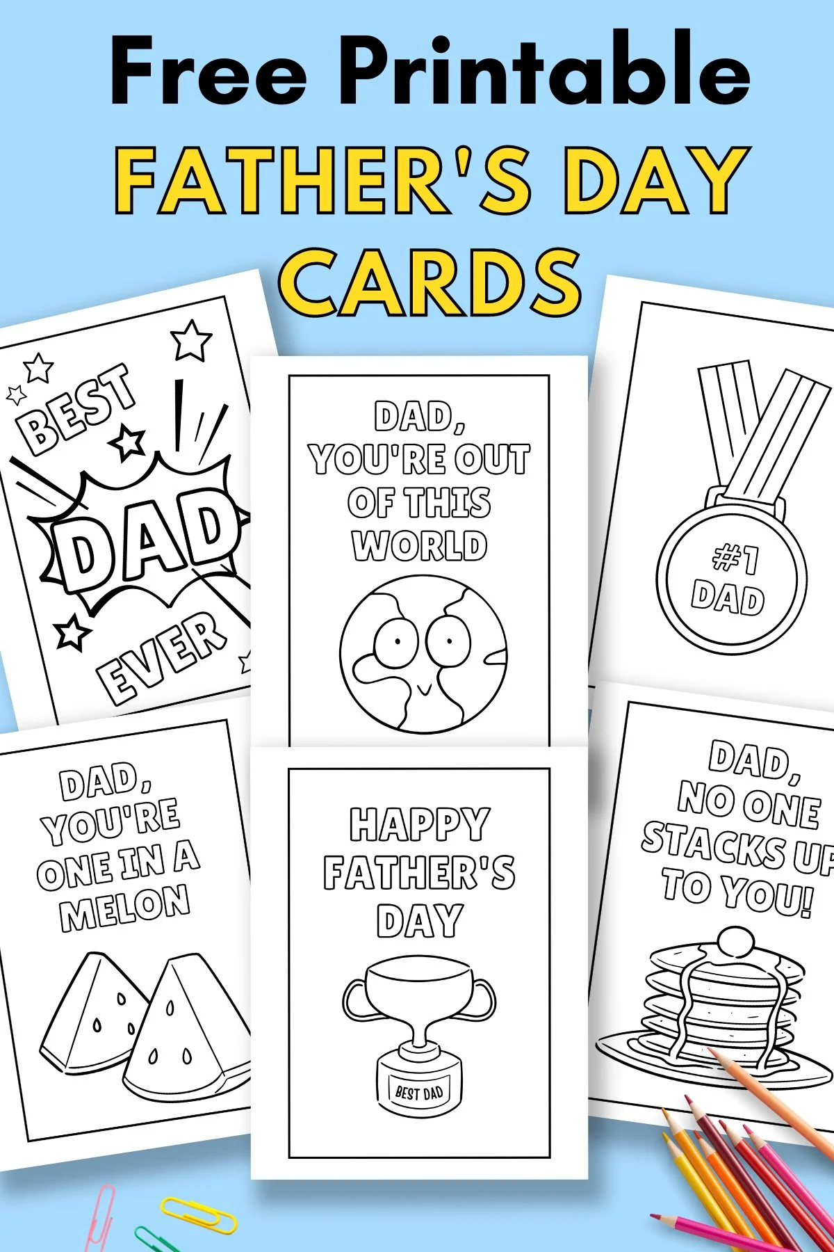 Printable Father'S Day Cards To Colour — Gathering Beauty throughout Father'S Day Printable For Kids