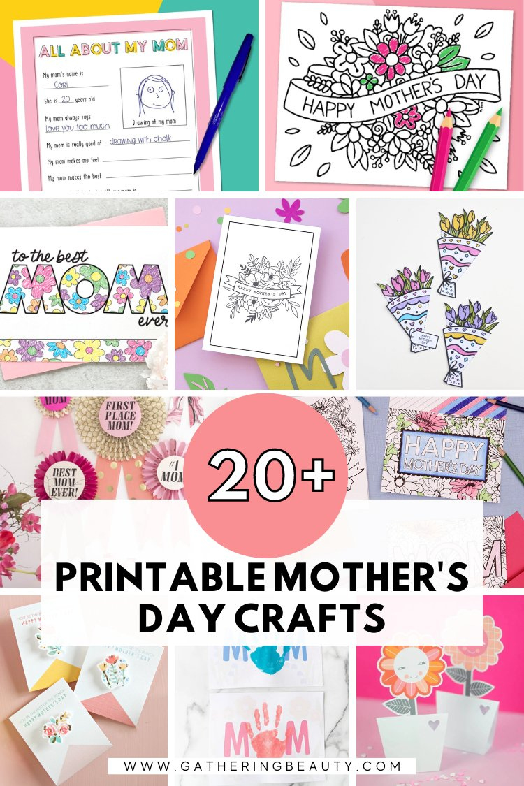 Printable Mother'S Day Crafts — Gathering Beauty throughout Mother'S Day Craft Printable