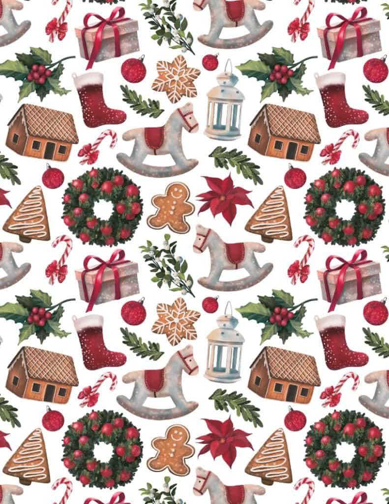 Printable Wrapping Paper (60 Free Pdfs For All Occasions) within Printable High Resolution Christmas Wrapping Paper