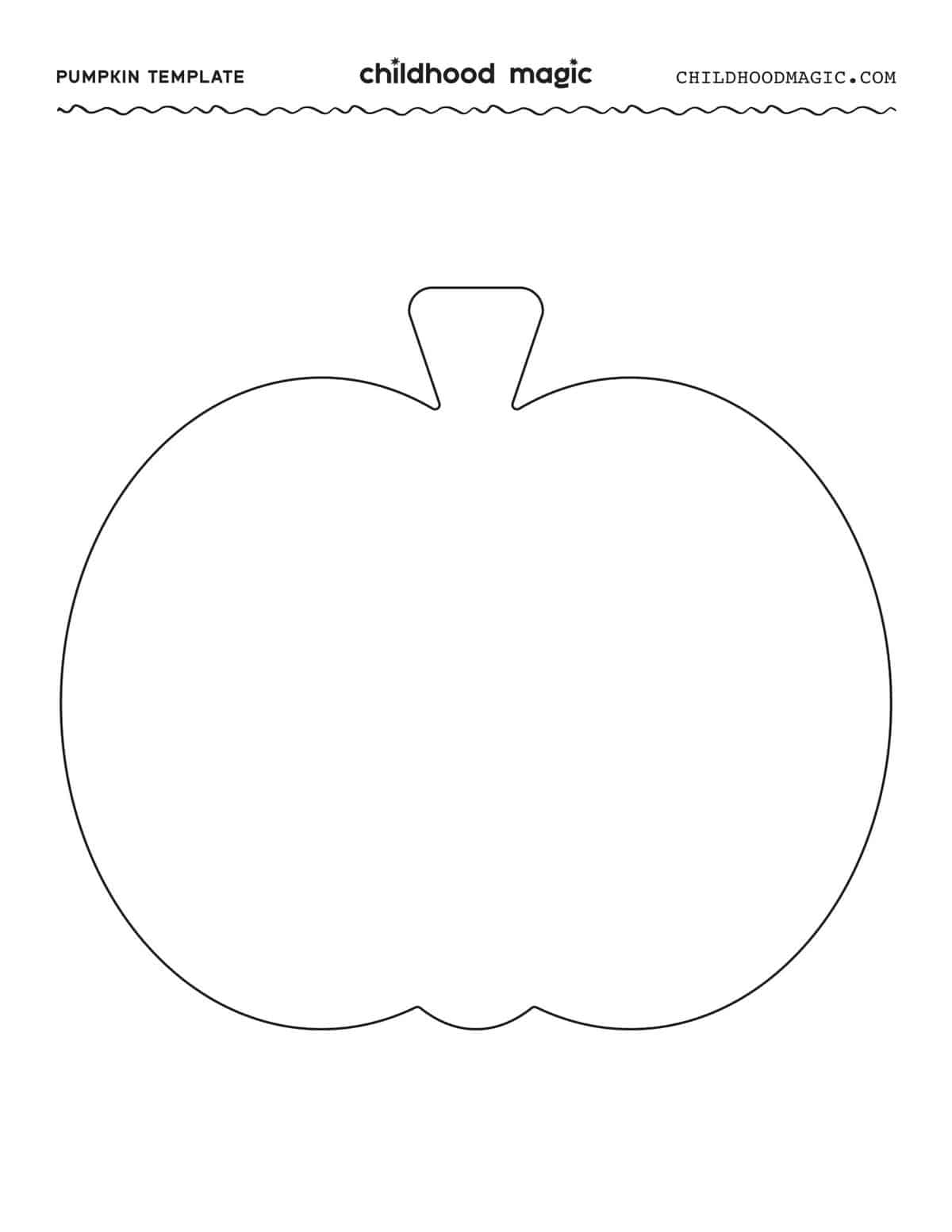 Pumpkin Outline - Childhood Magic with Large Pumpkin Template Free Printable