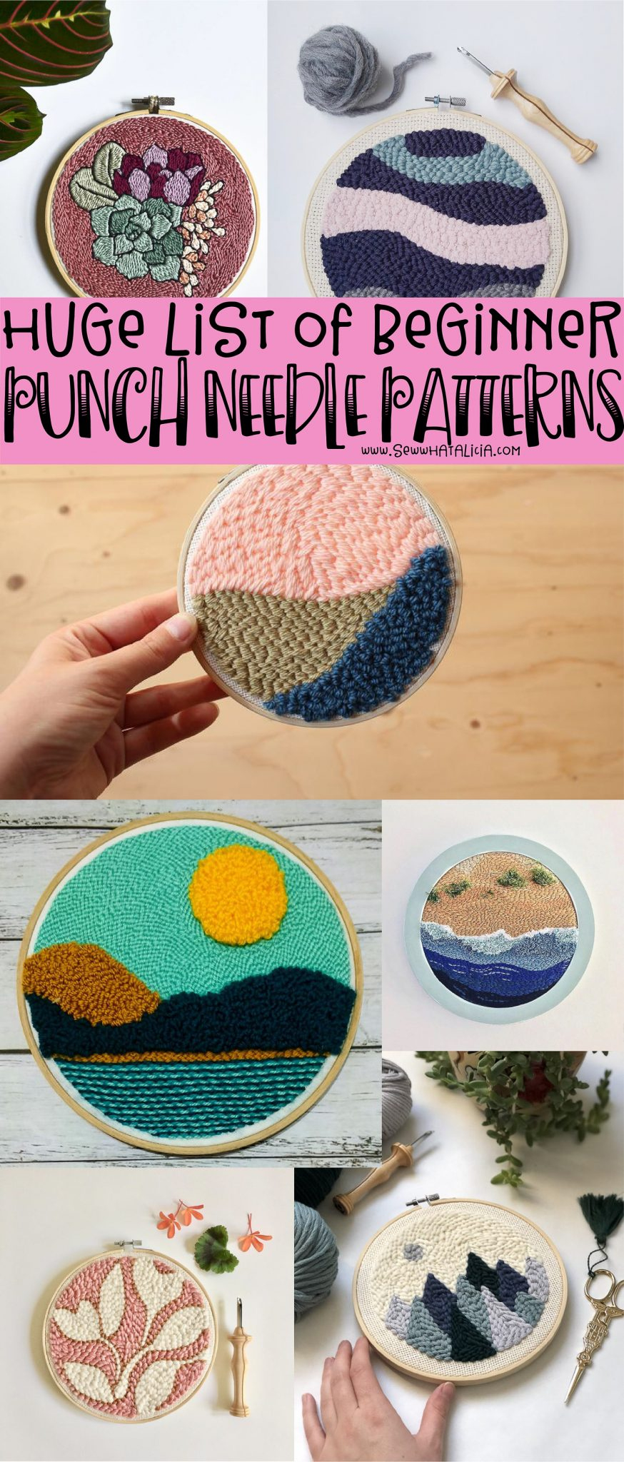 Punch Needle Patterns For Beginners - Sew What, Alicia? for Printable Easy Punch Needle Patterns