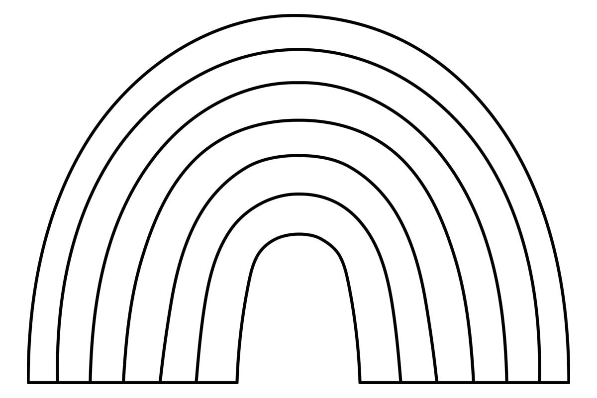 Rainbow Template (Free Printables) - The Best Ideas For Kids with regard to Free Printable Large Rainbow Template