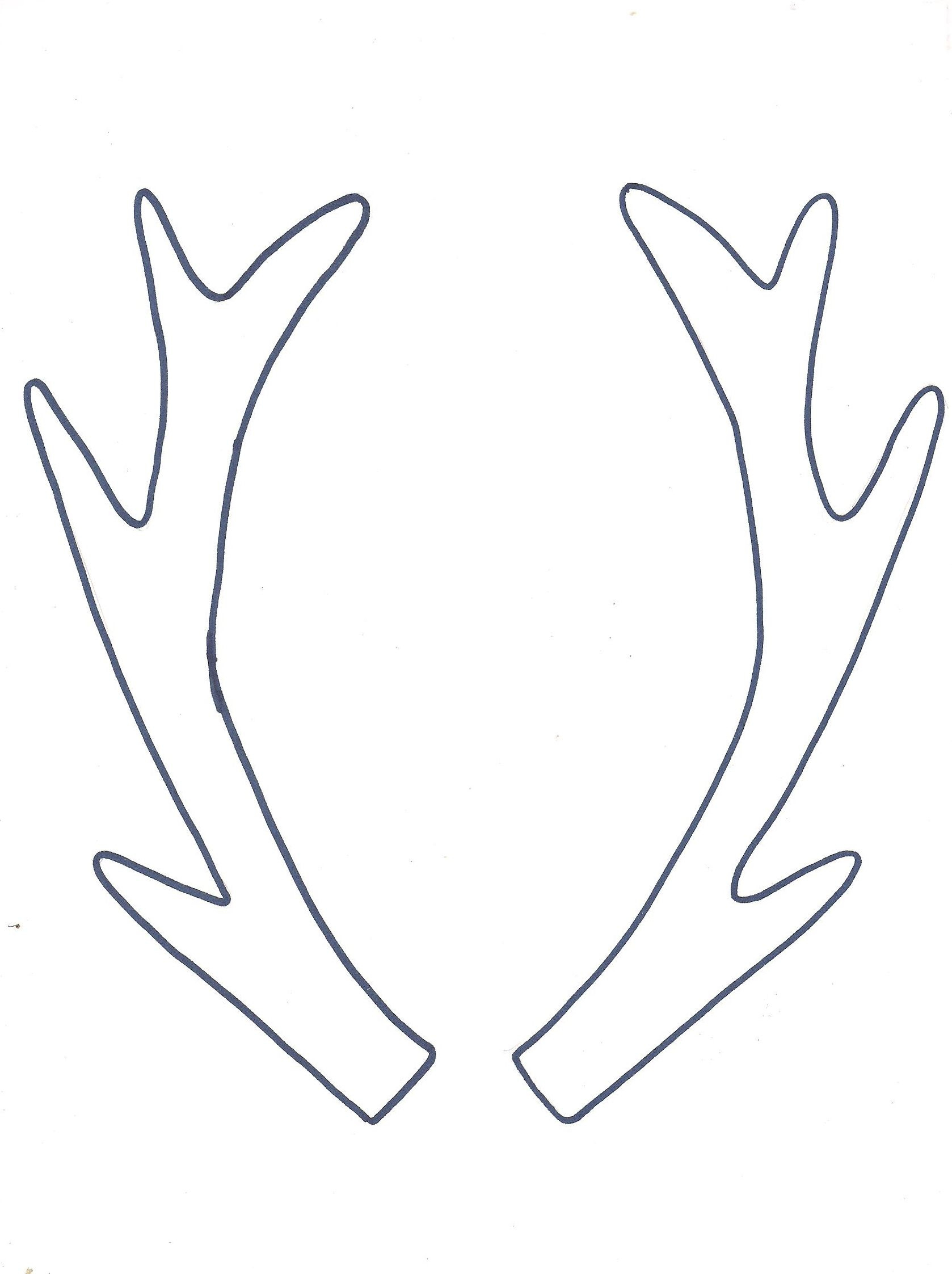 Reindeer Antler Pattern - Sewing Pattern Library pertaining to Free Printable Reindeer Antlers Template