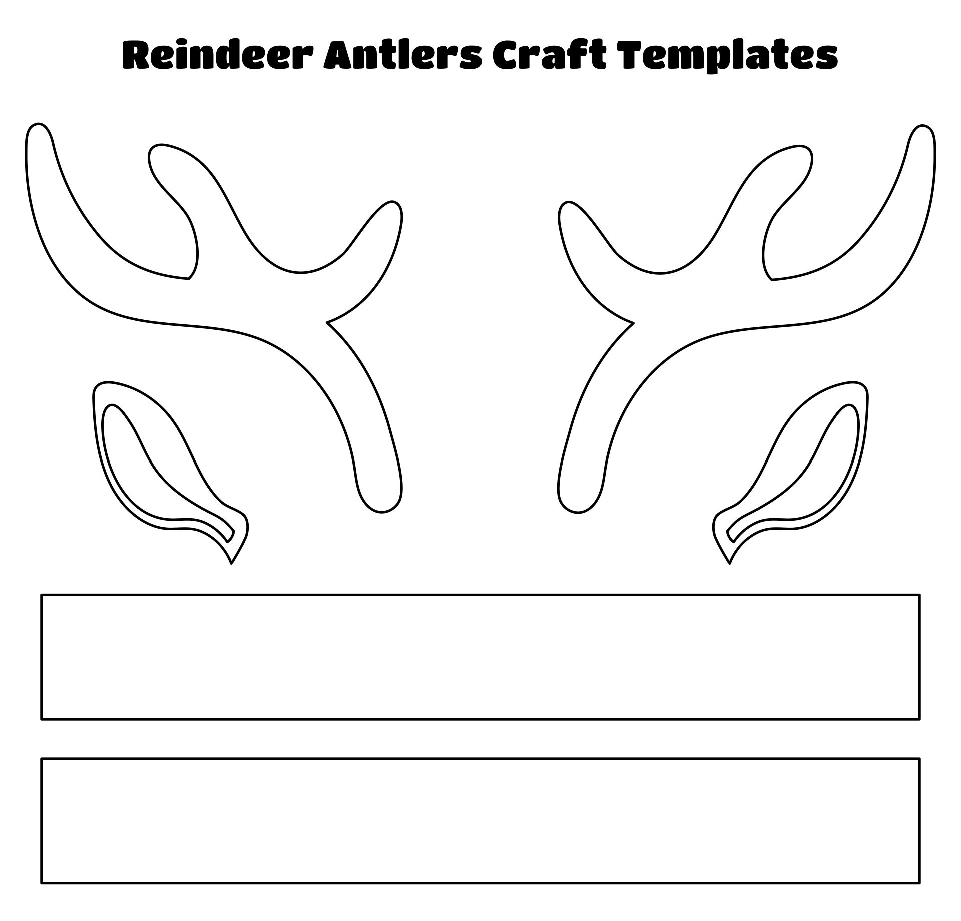Reindeer Antlers Template Free Printable inside Free Printable Reindeer Antlers Template