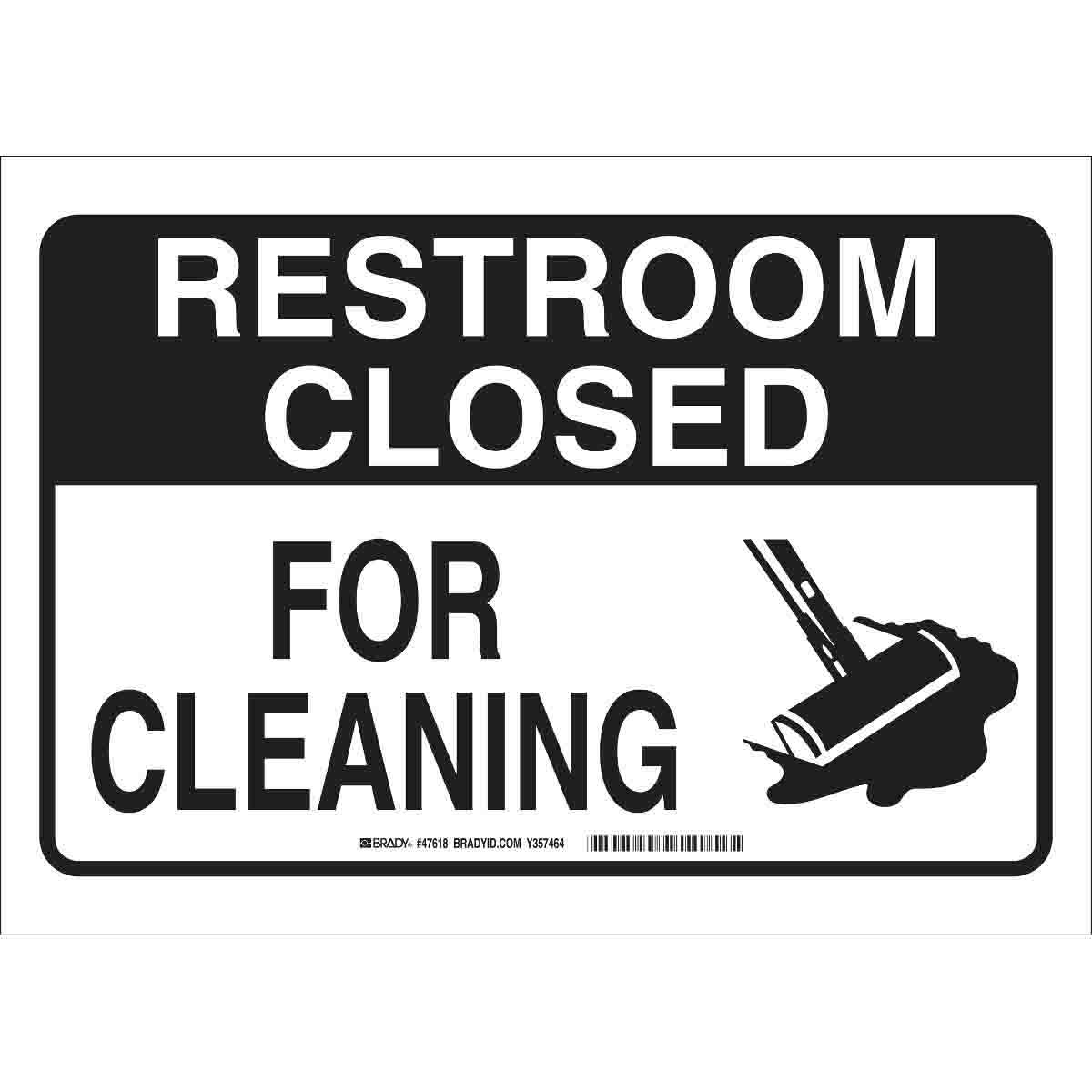 Restroom Closed For Cleaning Sign | Brady | Bradyid throughout Closed For Cleaning Sign Printable