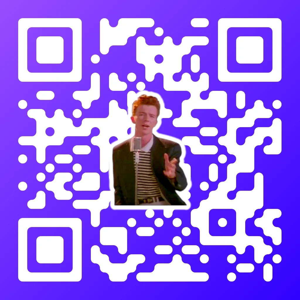 Rickroll, Rick Astley - Qr Code Template Generator throughout Rick Roll Qr Code Printable