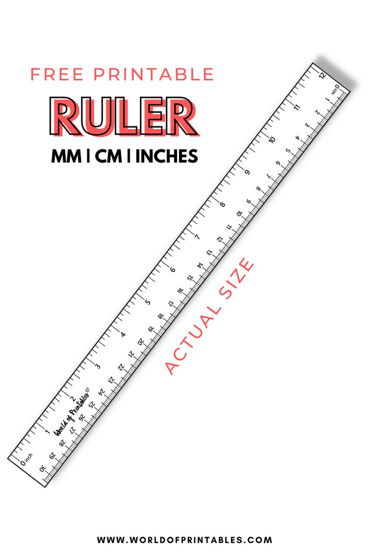 Ruler Measurements Printable inside Printable Ruler in Inches and Centimeters
