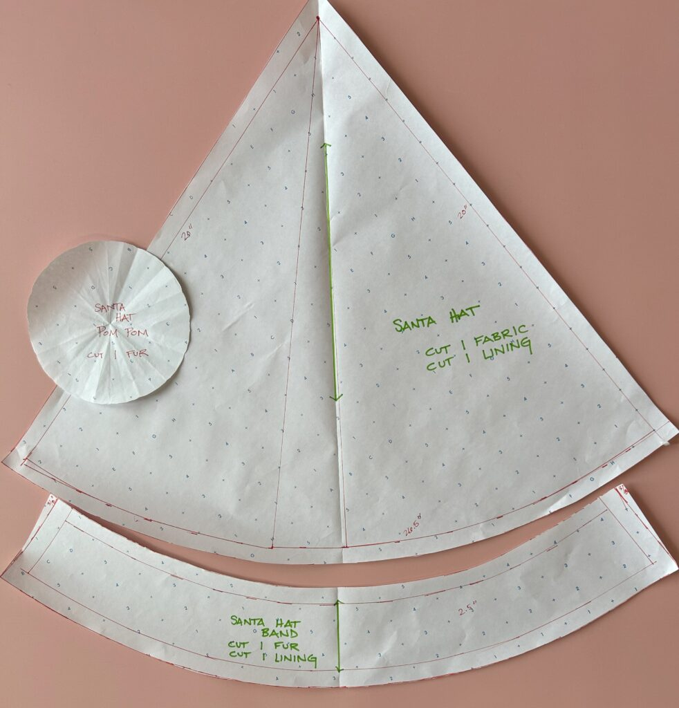 Santa Hat Pattern – Charm Patterns within Printable Santa Hat Sewing Pattern